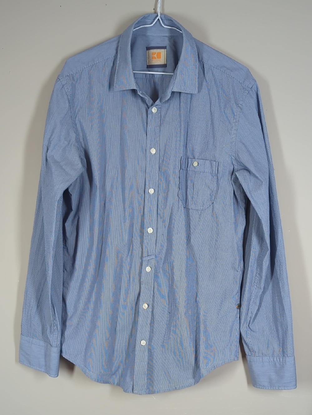Hugo Boss 4 Shirt Bundle Men's Light Blue Striped Button-Up Shirt